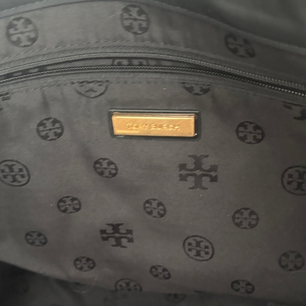 Tory Burch Black Nylon Patent Leather Tote - Picture 4 of 14